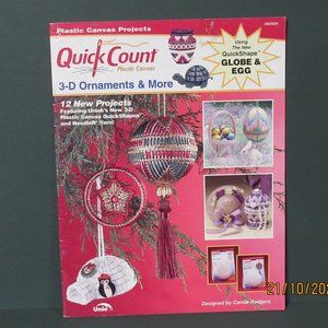 Plastic Canvas Projects Booklet 3D Ornaments +